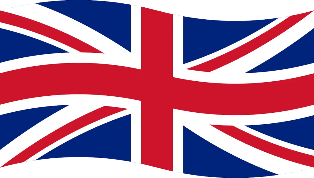babysitter bilingue : drapeau de l'Angleterre 
