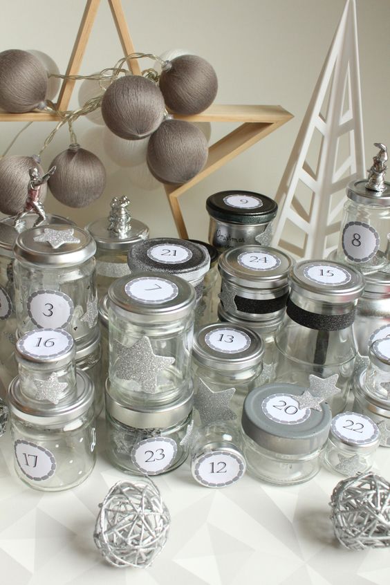 glass jar for a diy Advent Calendar 2020