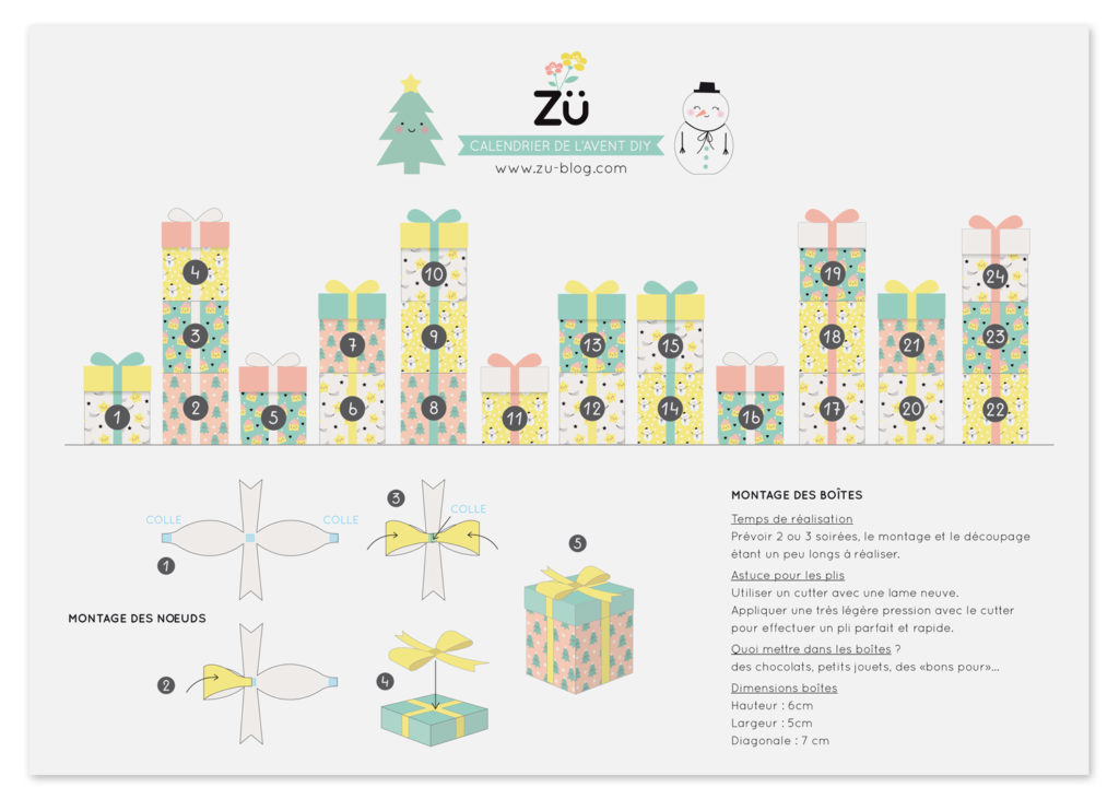 Map of the gift mountain Advent calendar 2020