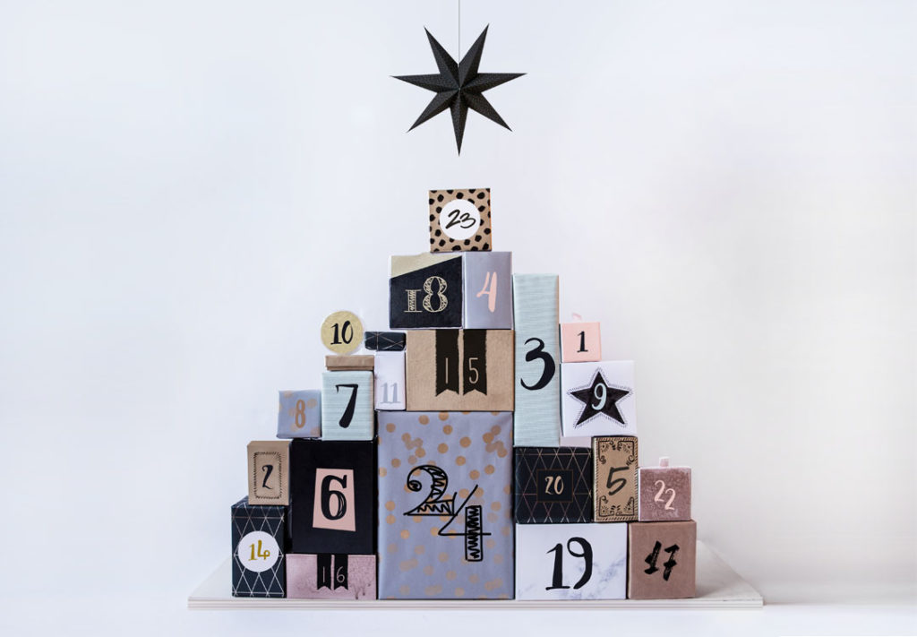 DIY Advent calendar 2020 with pretty boxes