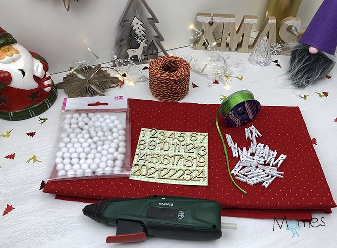 2020 Advent calendar Materials used to make the bags