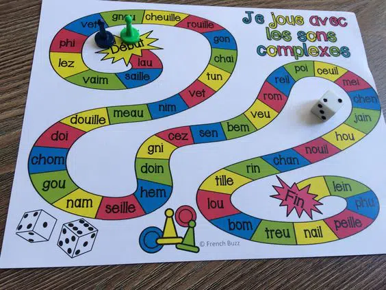 photo of a board game to teach youngsters to read 