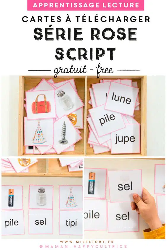 photo of a pink script series to teach children to read 