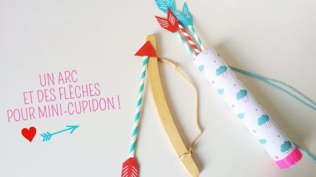 a diy for children : cupid's bow with arrows 