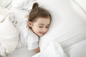 bedtime ritual: a girl sleeping