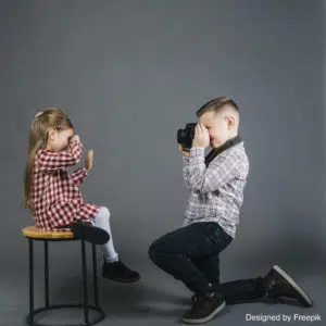 Photo novel: a child taking a picture