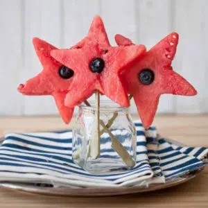 Watermelons in a star shape