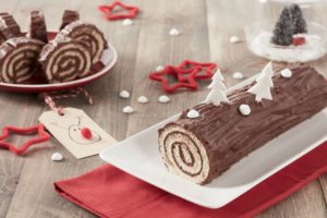 Christmas log with Nutella