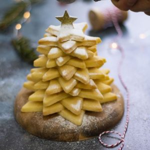 Shortbread in the shape of a tree
