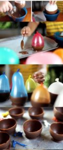 chocolate spheres with balloons